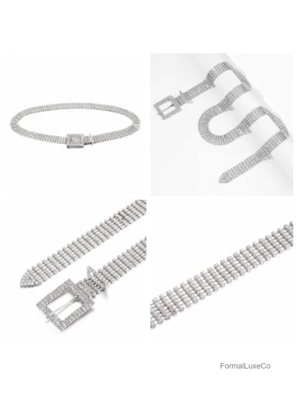 Rhinestone Crystal Bling Waist Belt Wedding Party Accessory